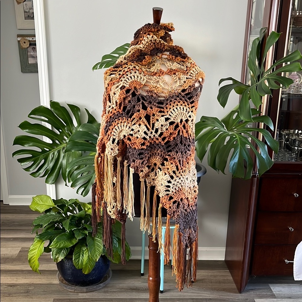 Multicolor Fringe Shawl